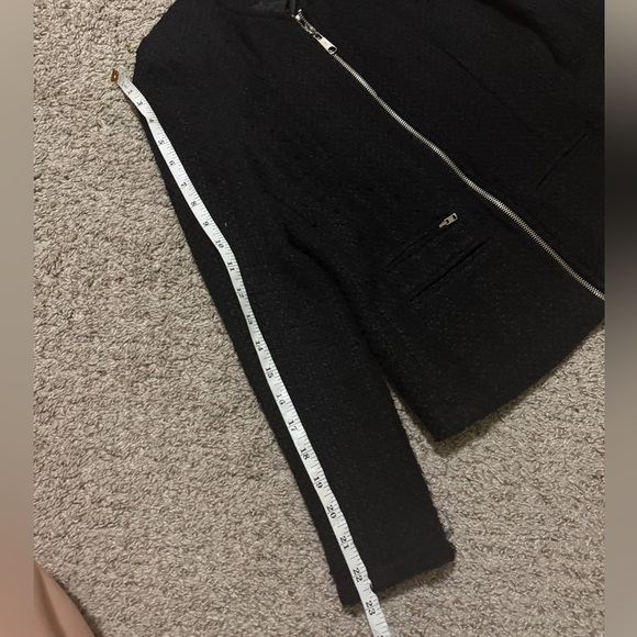 Anine Bing Black Tweed Zip Up Jacket - Picture 10 of 11